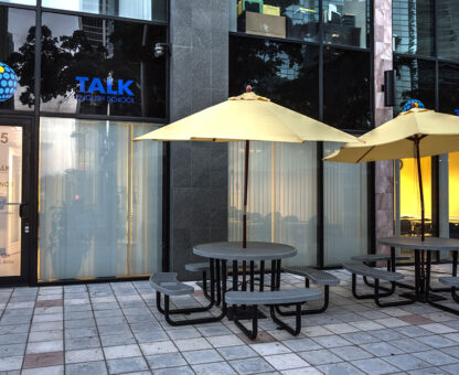 Talks English
